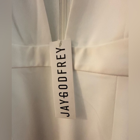 NWT Jay Godfrey Kit Deep V Racer Back Midi Dress sz4-0269 - Picture 9 of 11